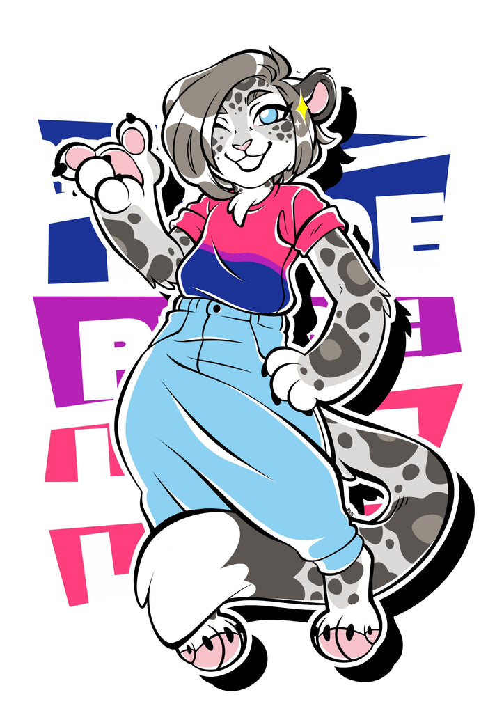 Bisexual Pride Mandy Snow Leopard