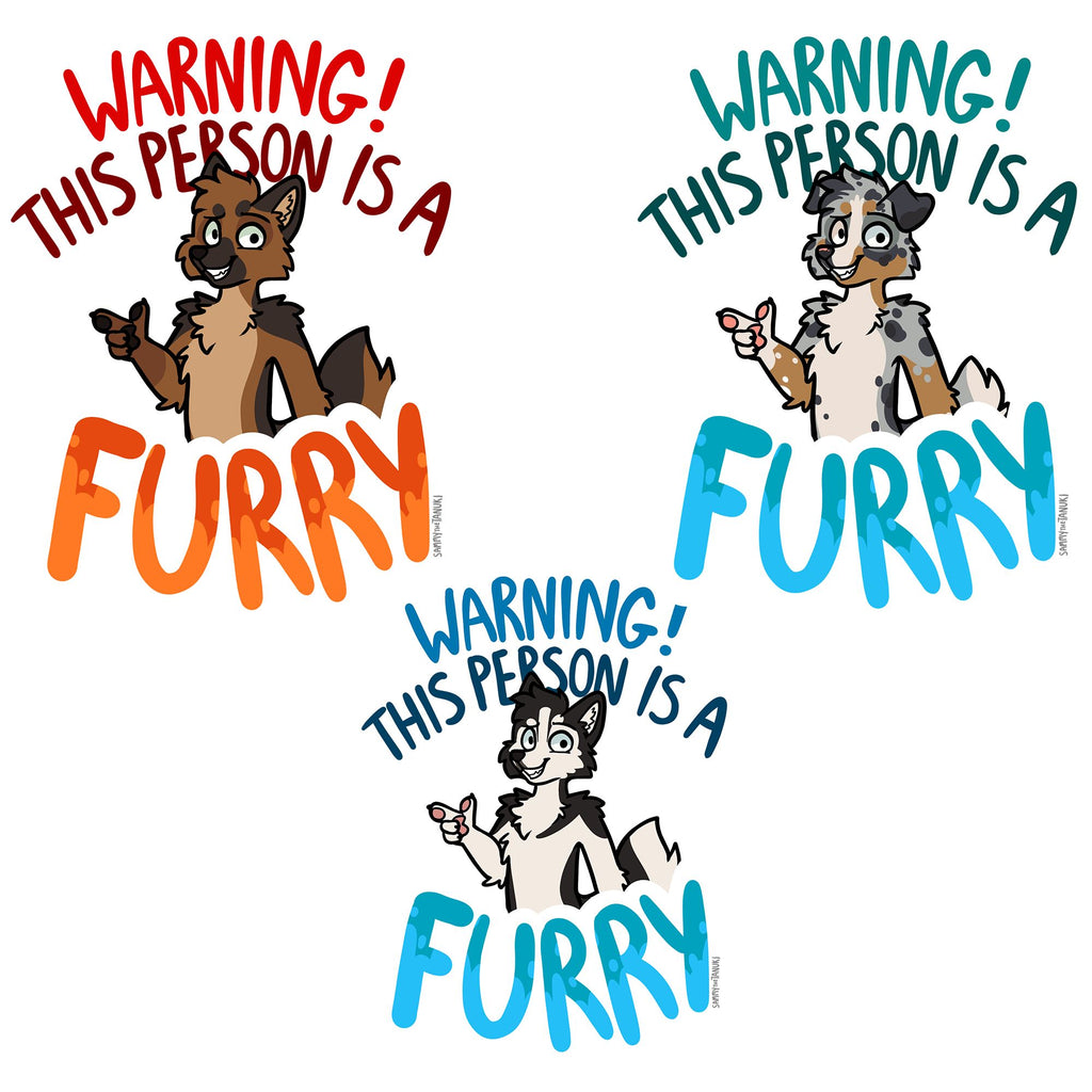 Warning Furry Dog