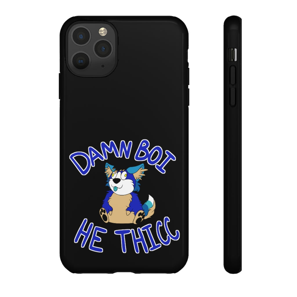 Thicc Boi With Text - Phone Case Phone Case AFLT-Hund The Hound iPhone 11 Pro Max Glossy 