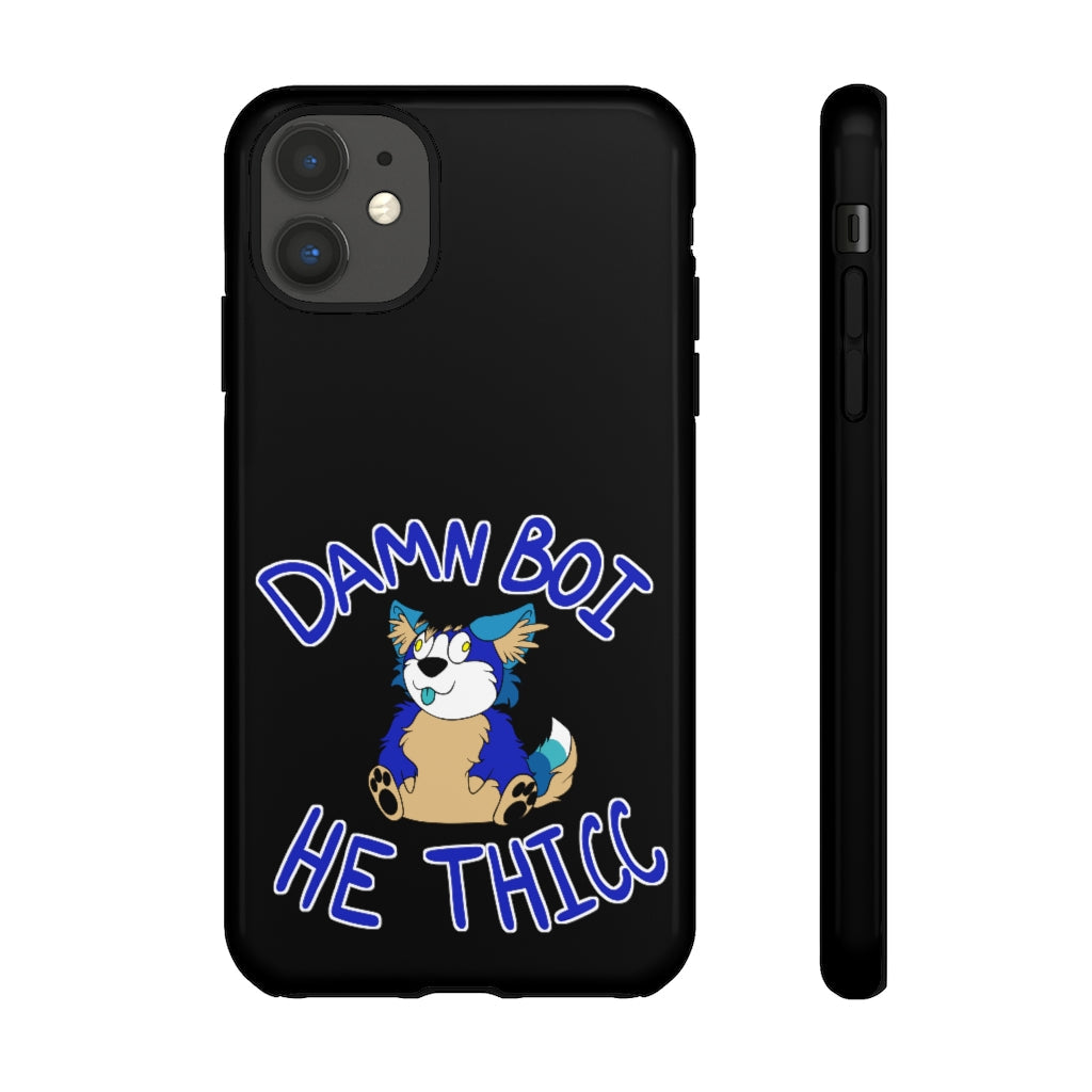 Thicc Boi With Text - Phone Case Phone Case AFLT-Hund The Hound iPhone 11 Glossy 