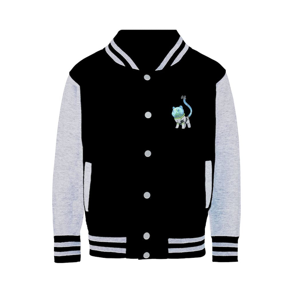 Space Pot Bear - Varsity Jacket Varsity Jacket Lordyan Black / Heather Grey XS 