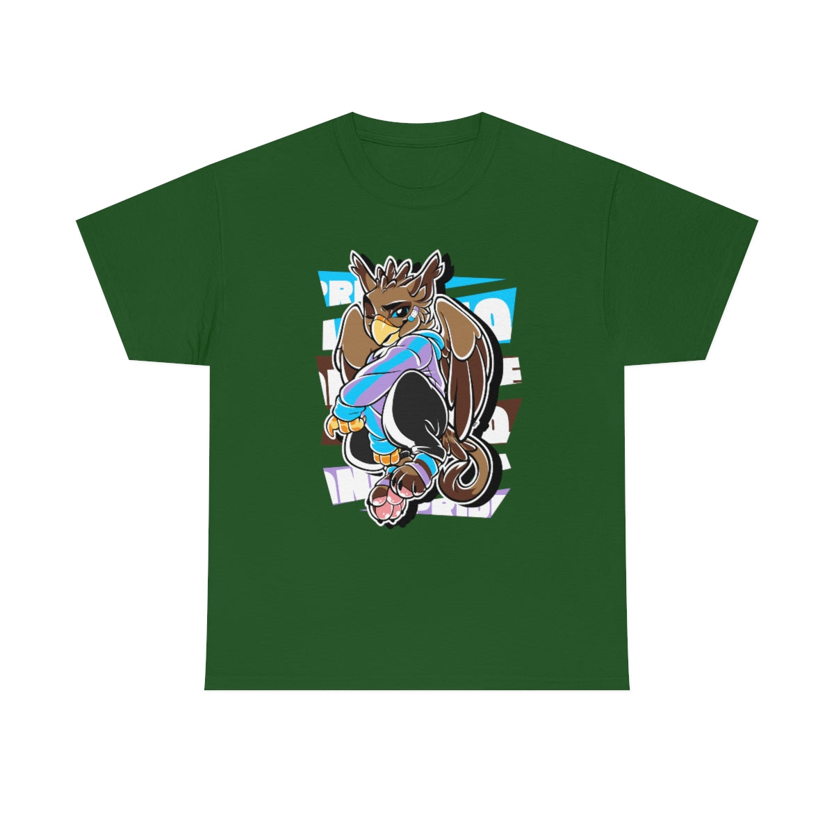Androsexual Pride Boris Gryphon - T-Shirt T-Shirt Artworktee Green S 