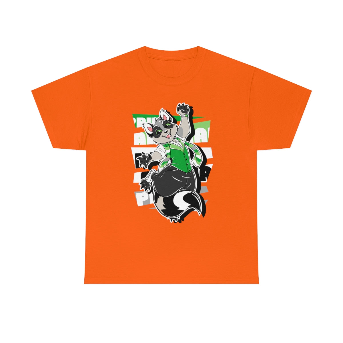 Aromantic Pride Cody Raccoon - T-Shirt T-Shirt Artworktee Orange S 