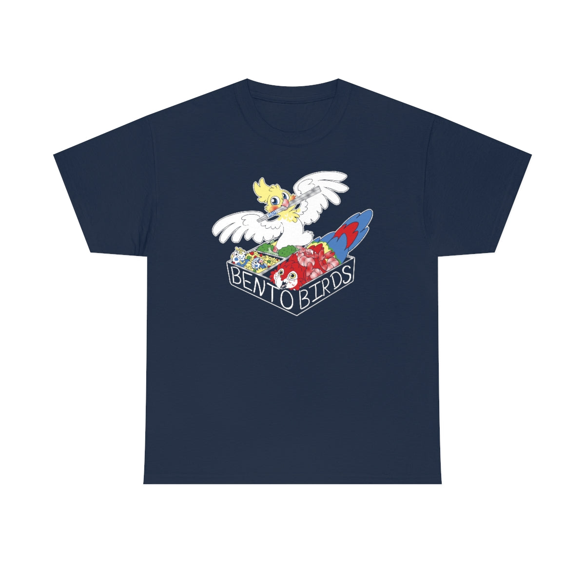 Bento Birds - T-Shirt T-Shirt Crunchy Crowe Navy Blue S 