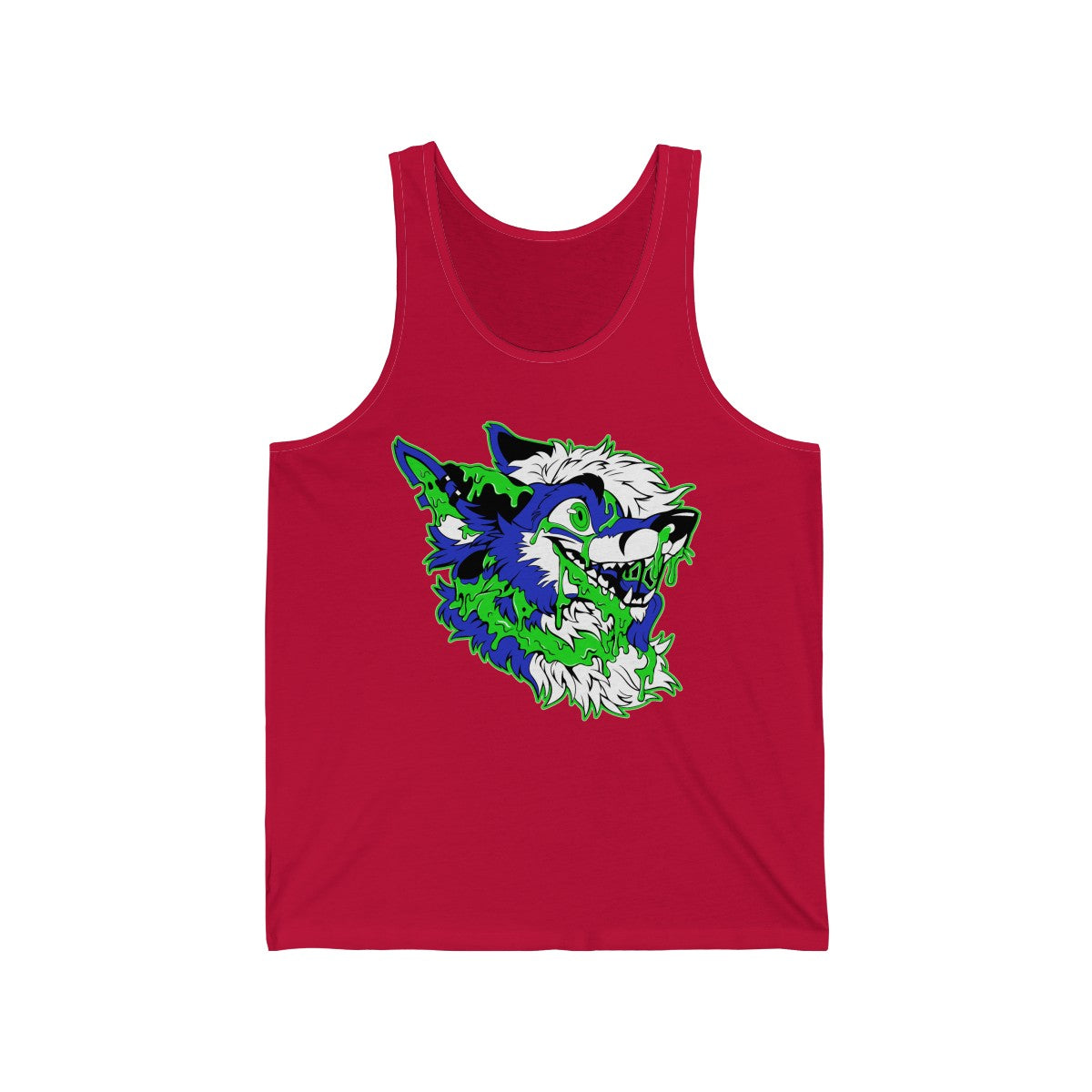 Blue and Green - Tank Top Tank Top Artworktee Red XS 