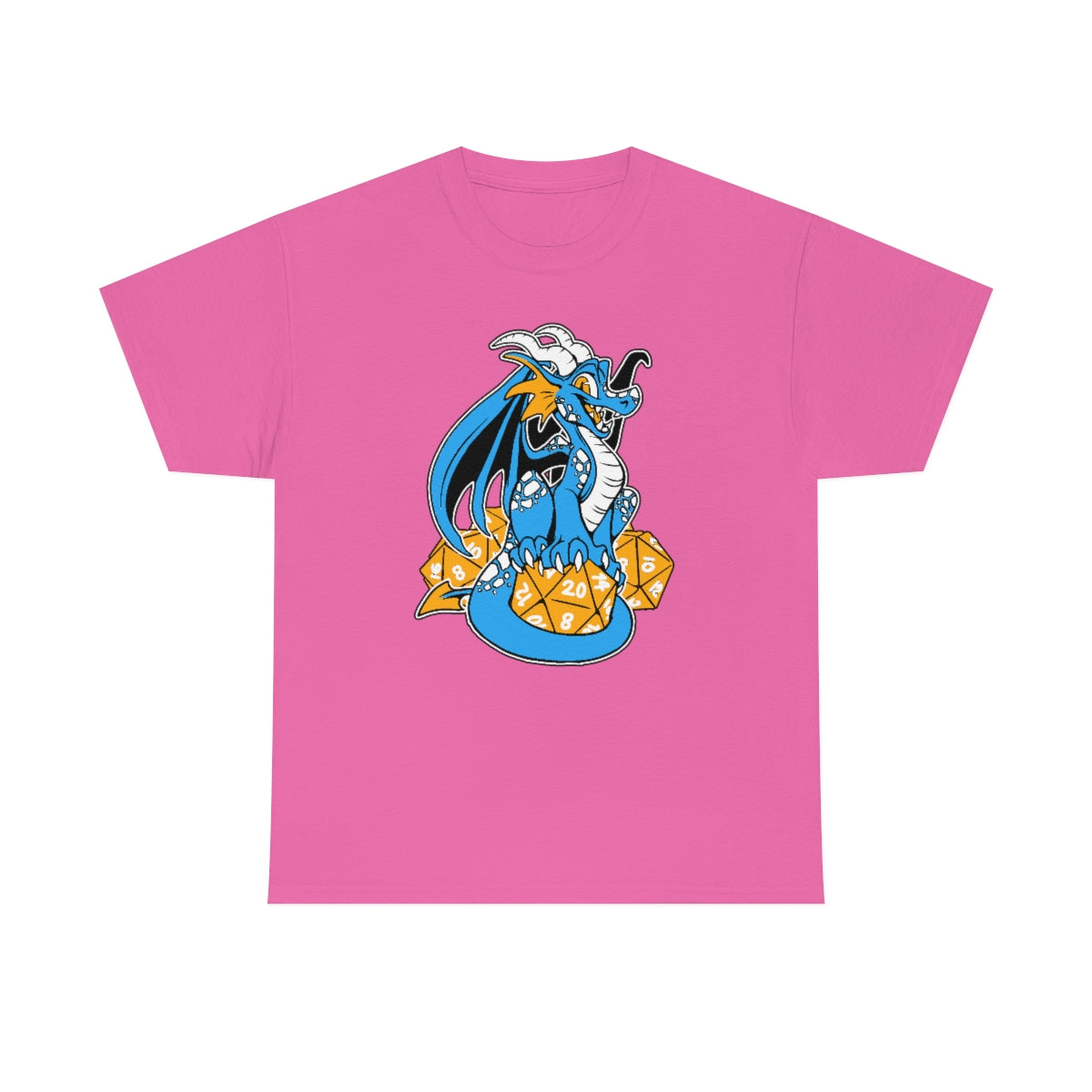 D20 Dragon Blue - T-Shirt T-Shirt Artworktee Pink S 