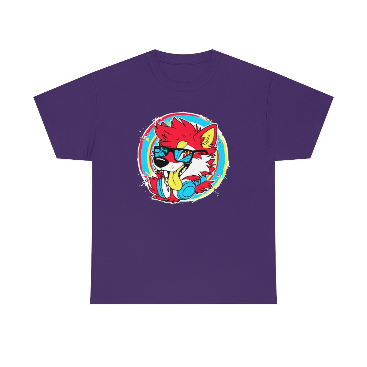 DJ Shiba Red - T-Shirt T-Shirt Artworktee Purple S 