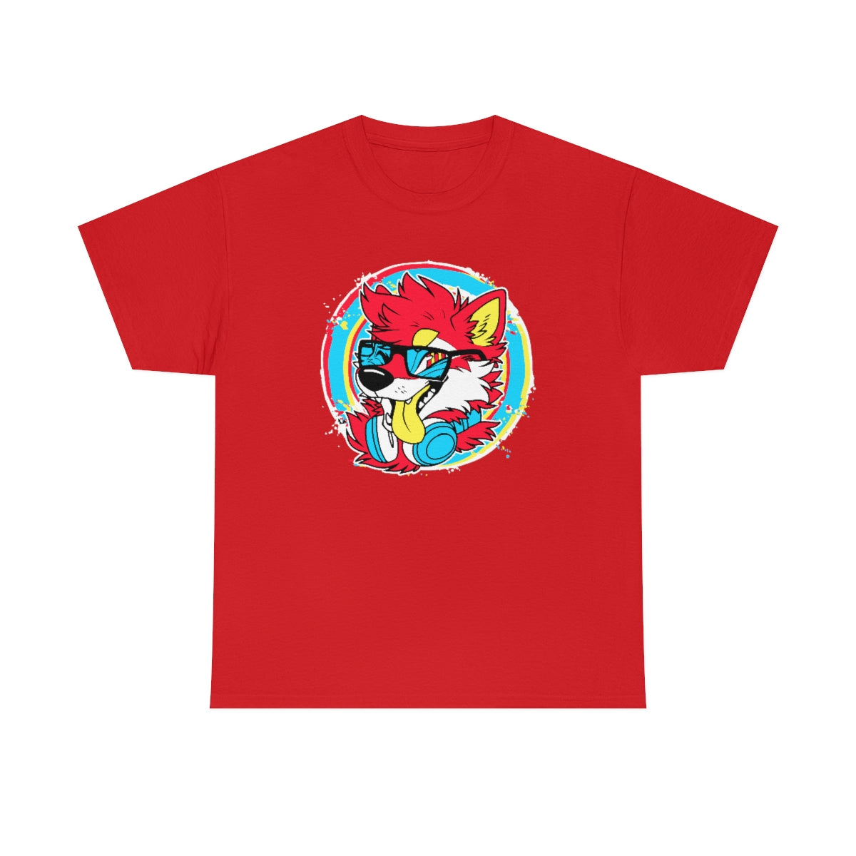 DJ Shiba Red - T-Shirt T-Shirt Artworktee Red S 