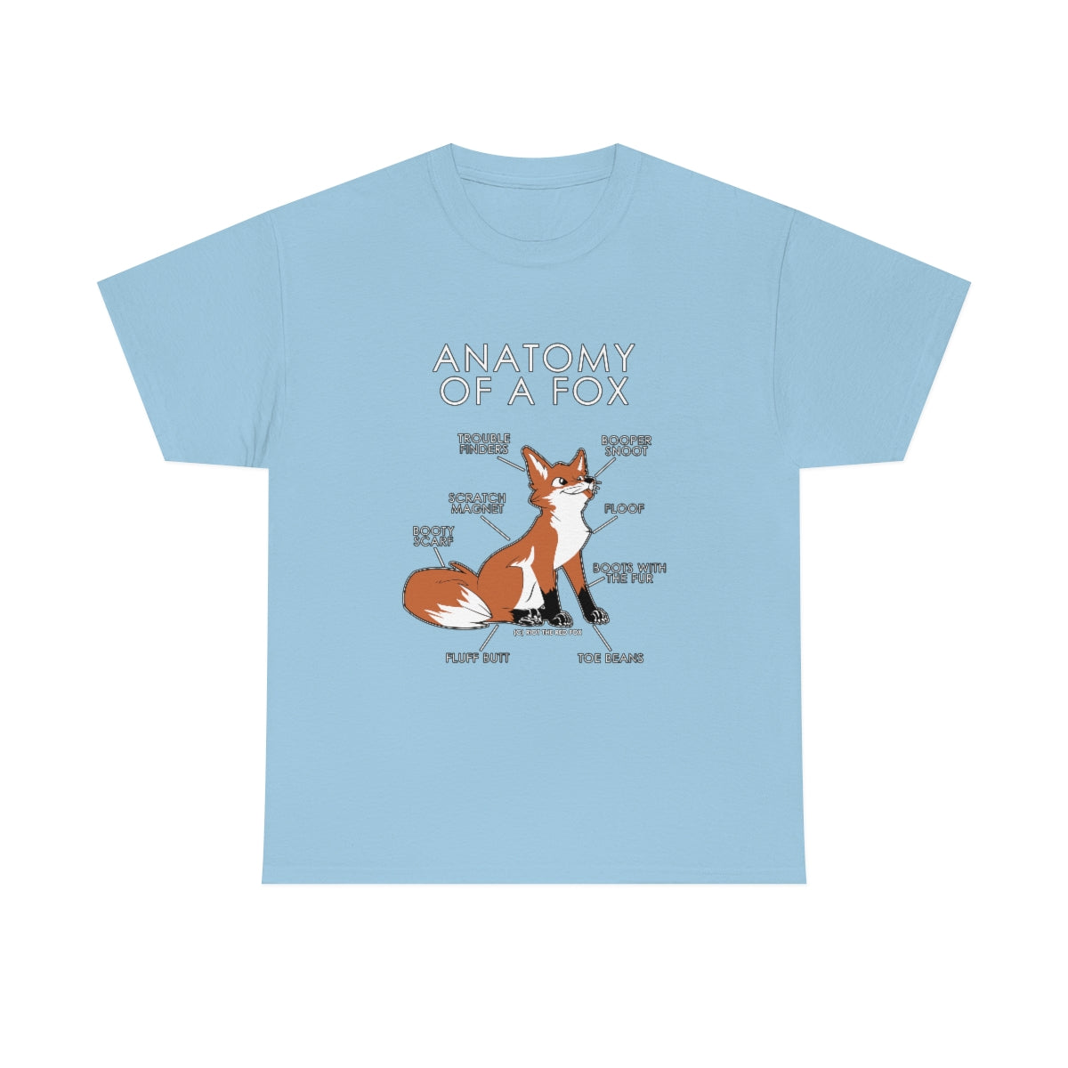 Fox Orange - T-Shirt T-Shirt Artworktee Light Blue S 