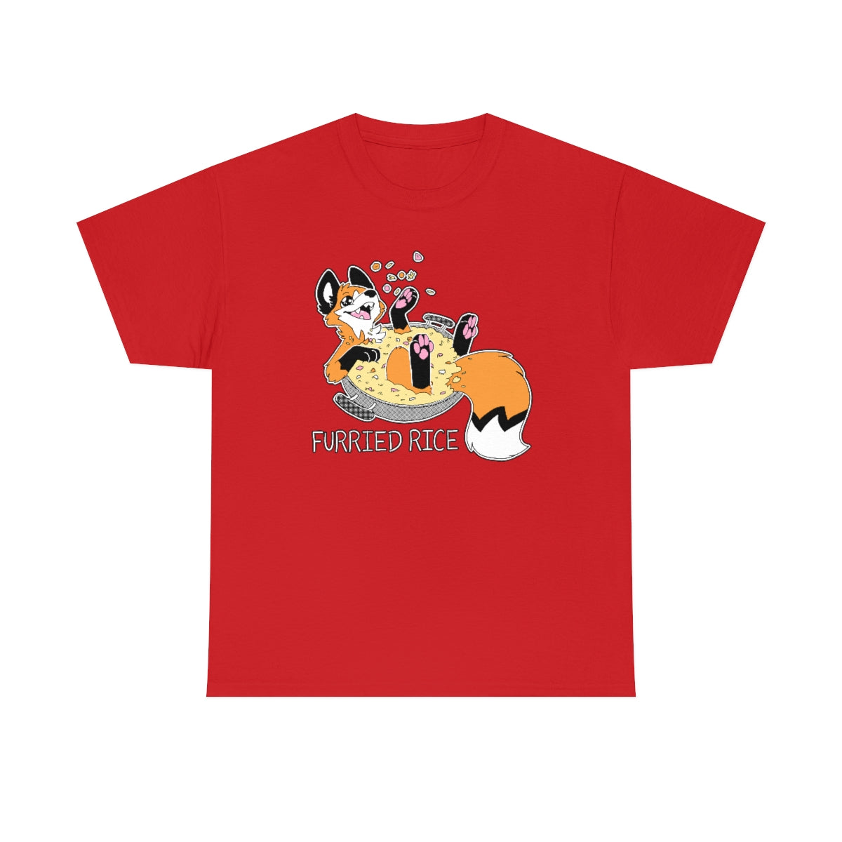 Furried Rice - T-Shirt T-Shirt Crunchy Crowe Red S 