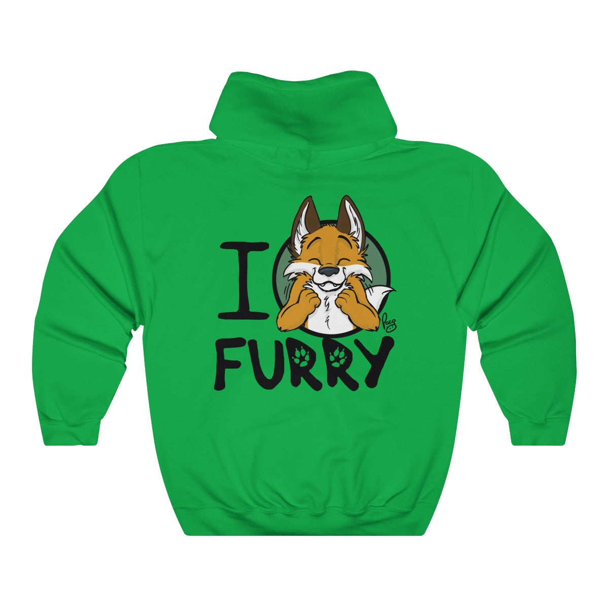 I Fox Furry - Hoodie Hoodie Paco Panda Green S 