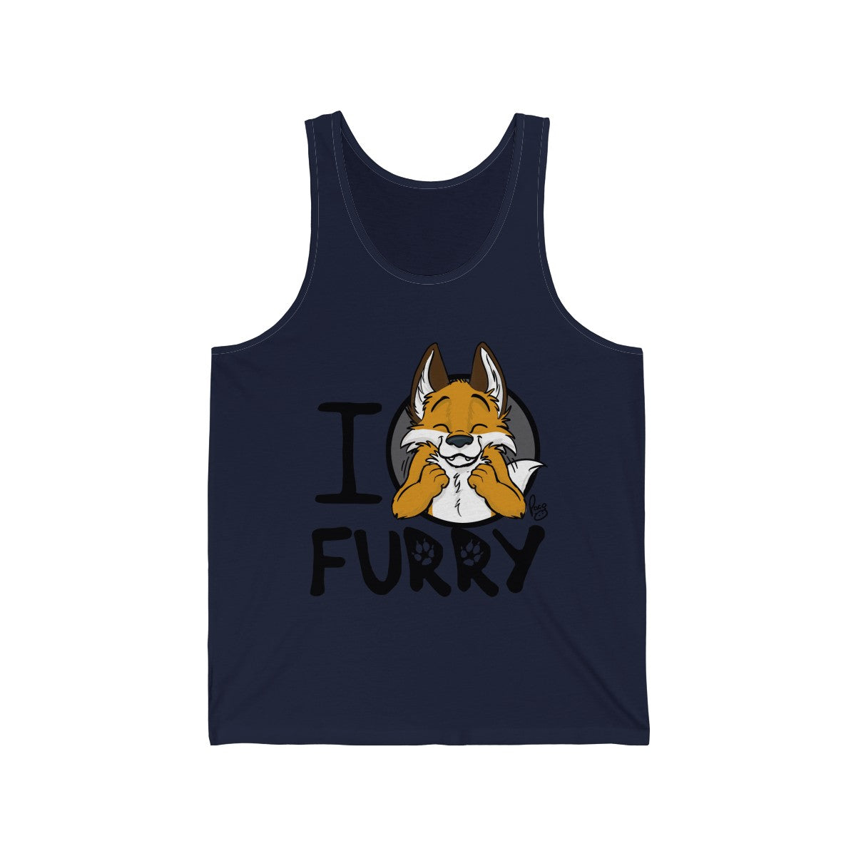 I Fox Furry - Tank Top Tank Top Paco Panda Navy Blue XS 