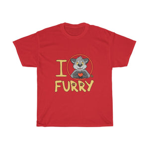 I Wolf Furry - T-Shirt T-Shirt Paco Panda Red S 