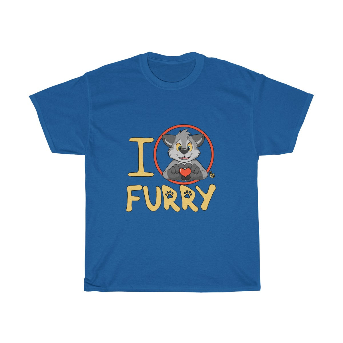 I Wolf Furry - T-Shirt T-Shirt Paco Panda Royal Blue S 