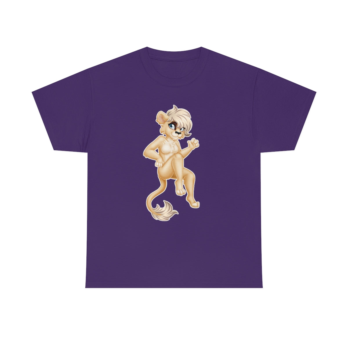 Lion Girl - T-Shirt T-Shirt Artworktee Purple S 