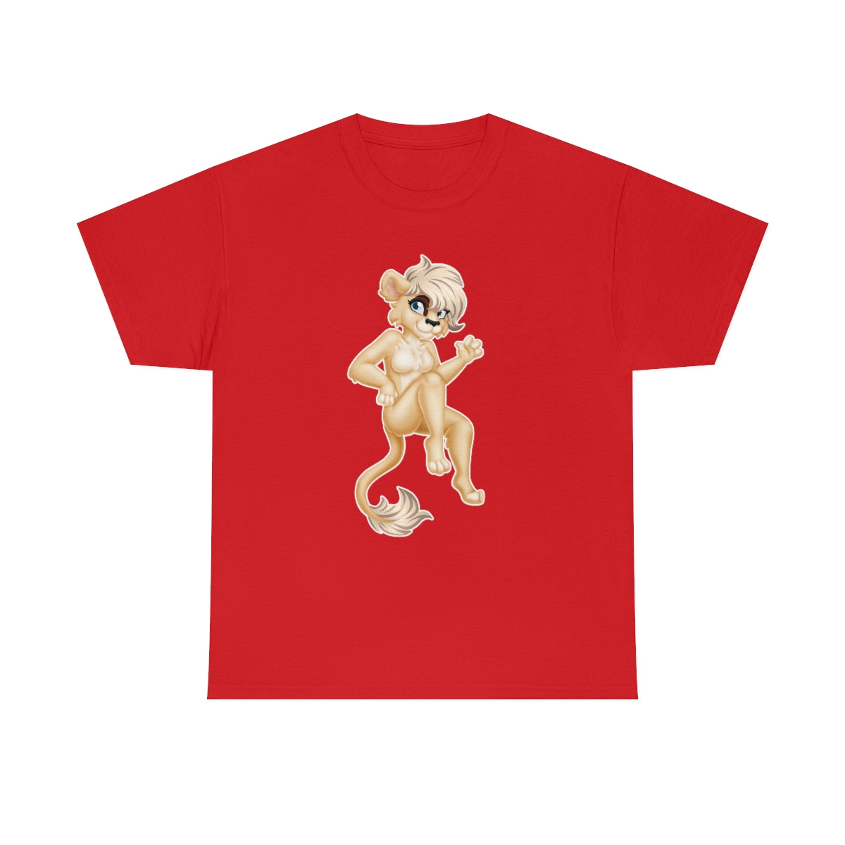 Lion Girl - T-Shirt T-Shirt Artworktee Red S 