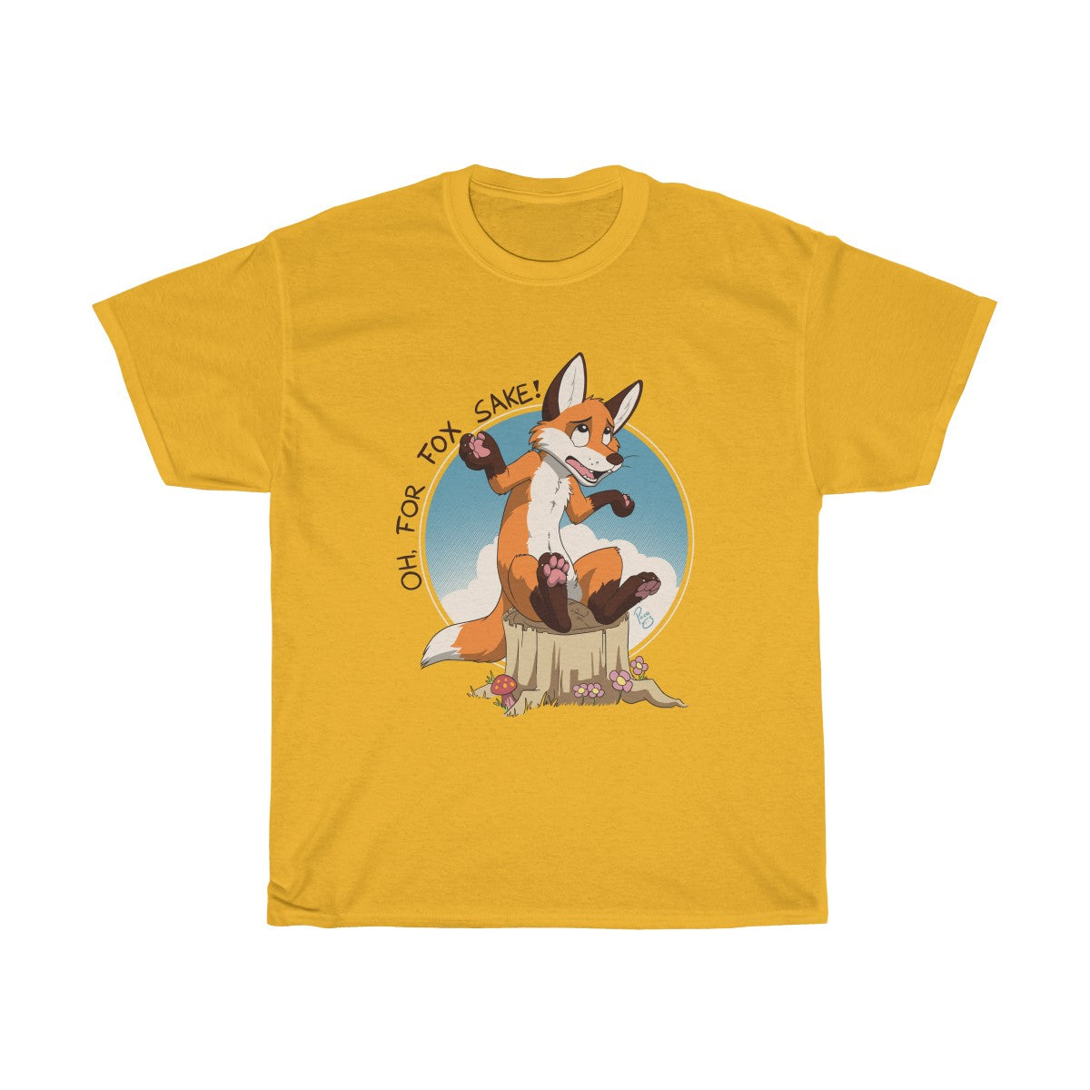 Oh For Fox Sake Brown Text - T-Shirt T-Shirt Paco Panda Gold S 