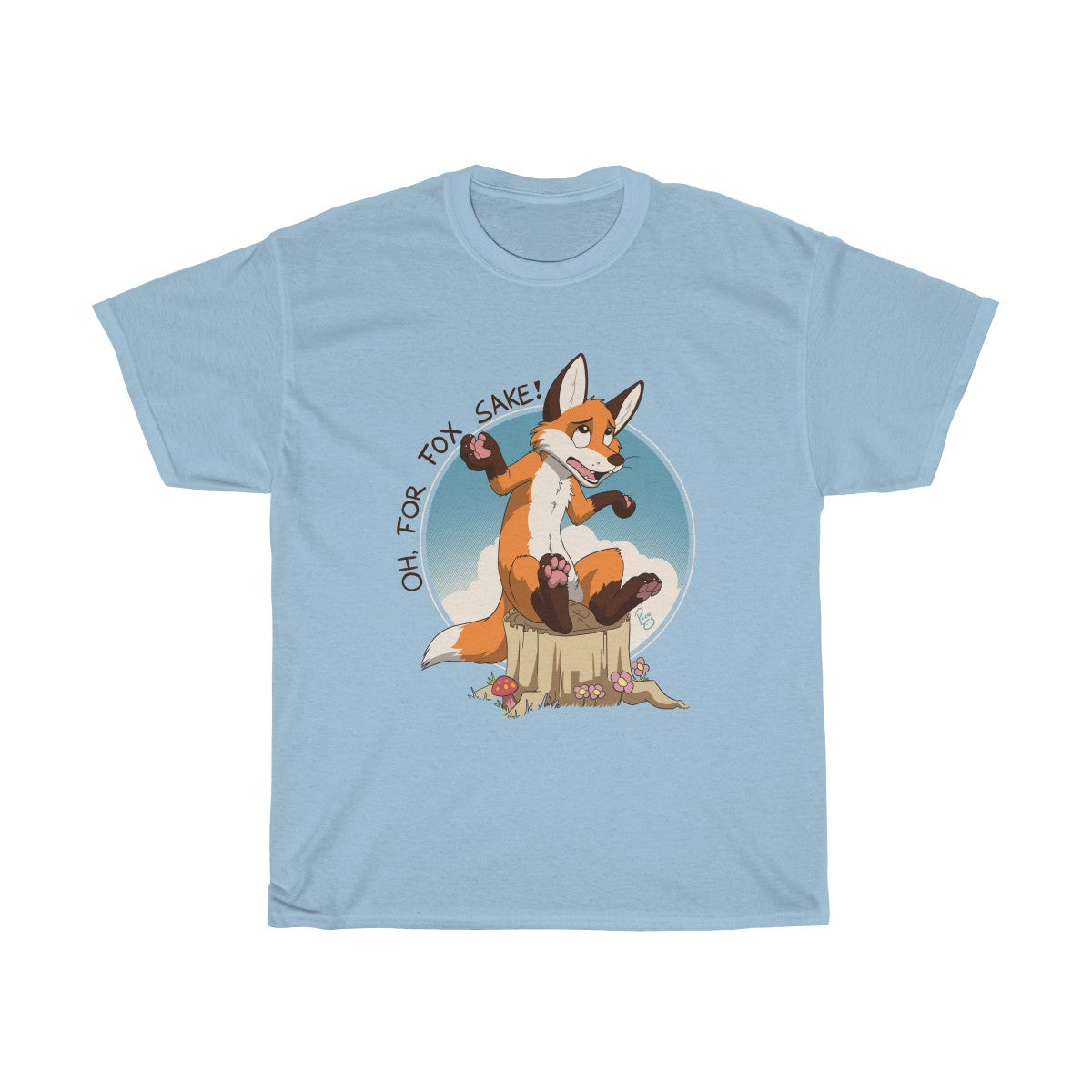 Oh For Fox Sake Brown Text - T-Shirt T-Shirt Paco Panda Light Blue S 
