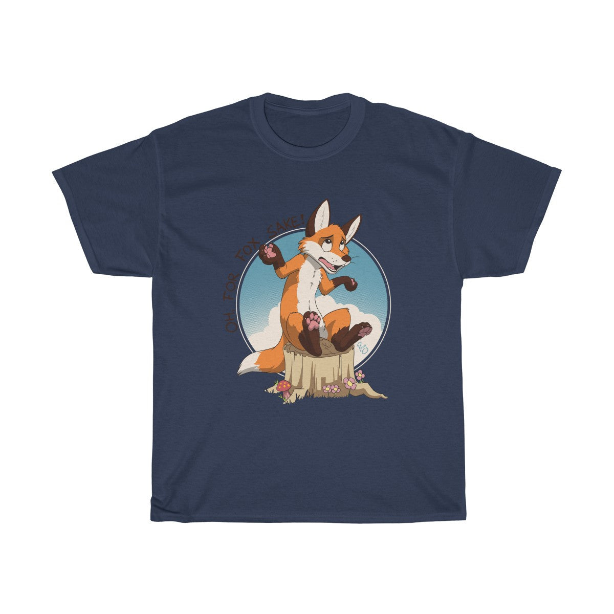 Oh For Fox Sake Brown Text - T-Shirt T-Shirt Paco Panda Navy Blue S 