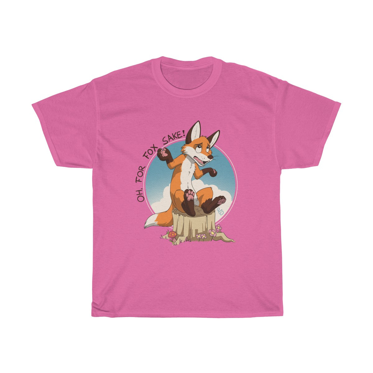 Oh For Fox Sake Brown Text - T-Shirt T-Shirt Paco Panda Pink S 