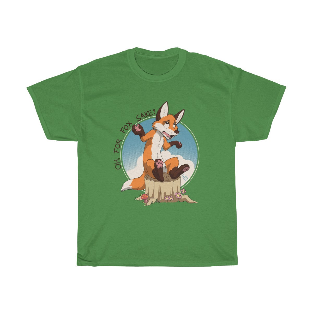 Oh For Fox Sake Brown Text - T-Shirt T-Shirt Paco Panda Green S 