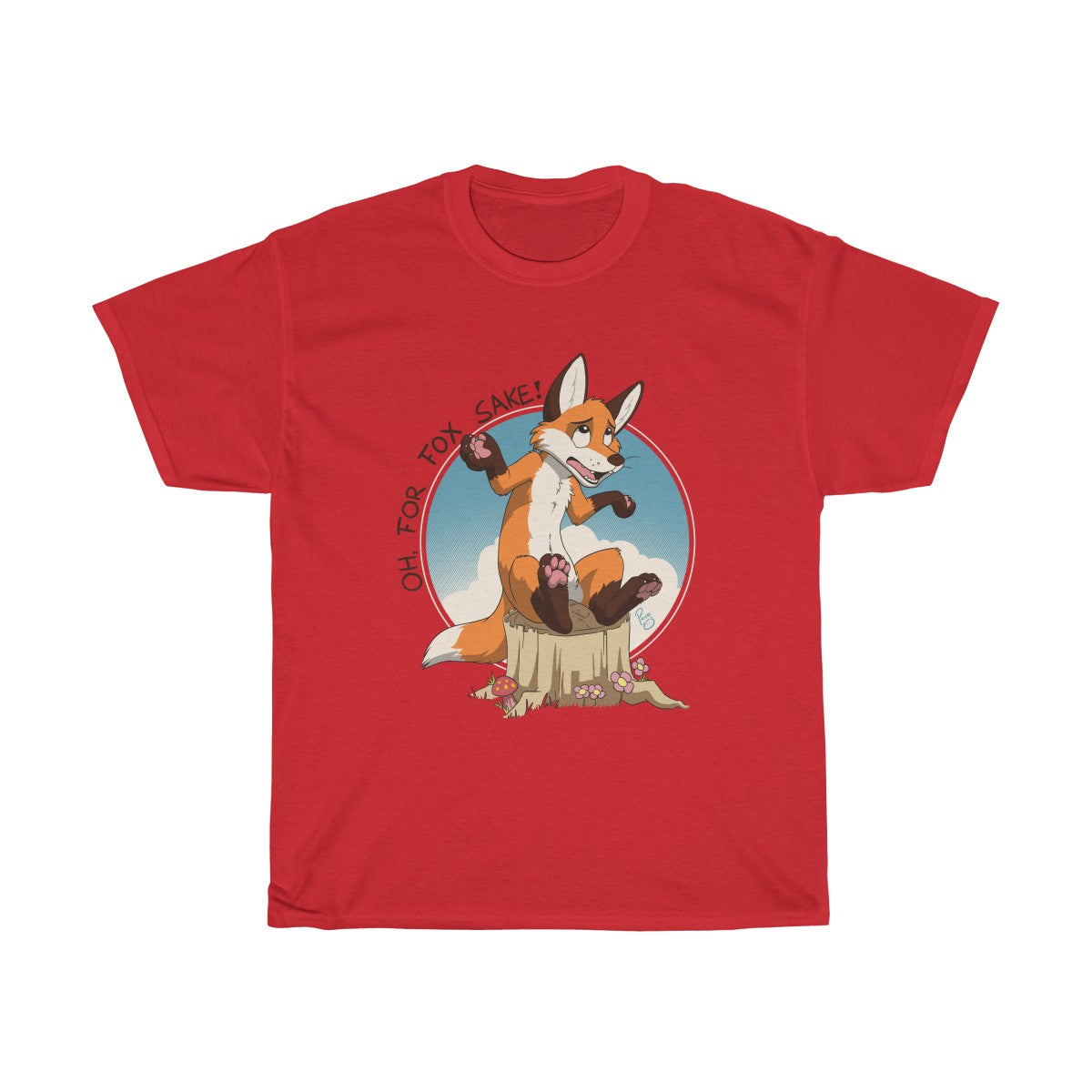 Oh For Fox Sake Brown Text - T-Shirt T-Shirt Paco Panda Red S 