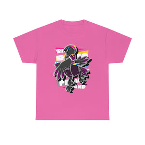 Panromantic Pride Munin Raven - T-Shirt T-Shirt Artworktee Pink S 