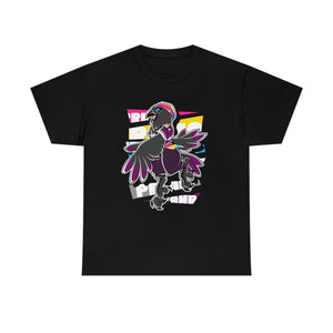Panromantic Pride Munin Raven - T-Shirt T-Shirt Artworktee Black S 