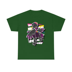 Panromantic Pride Munin Raven - T-Shirt T-Shirt Artworktee Green S 