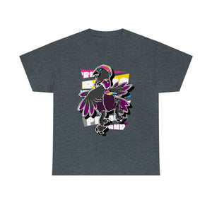 Panromantic Pride Munin Raven - T-Shirt T-Shirt Artworktee Dark Heather S 