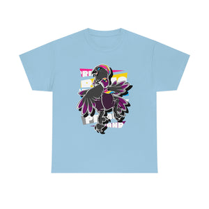 Panromantic Pride Munin Raven - T-Shirt T-Shirt Artworktee Light Blue S 
