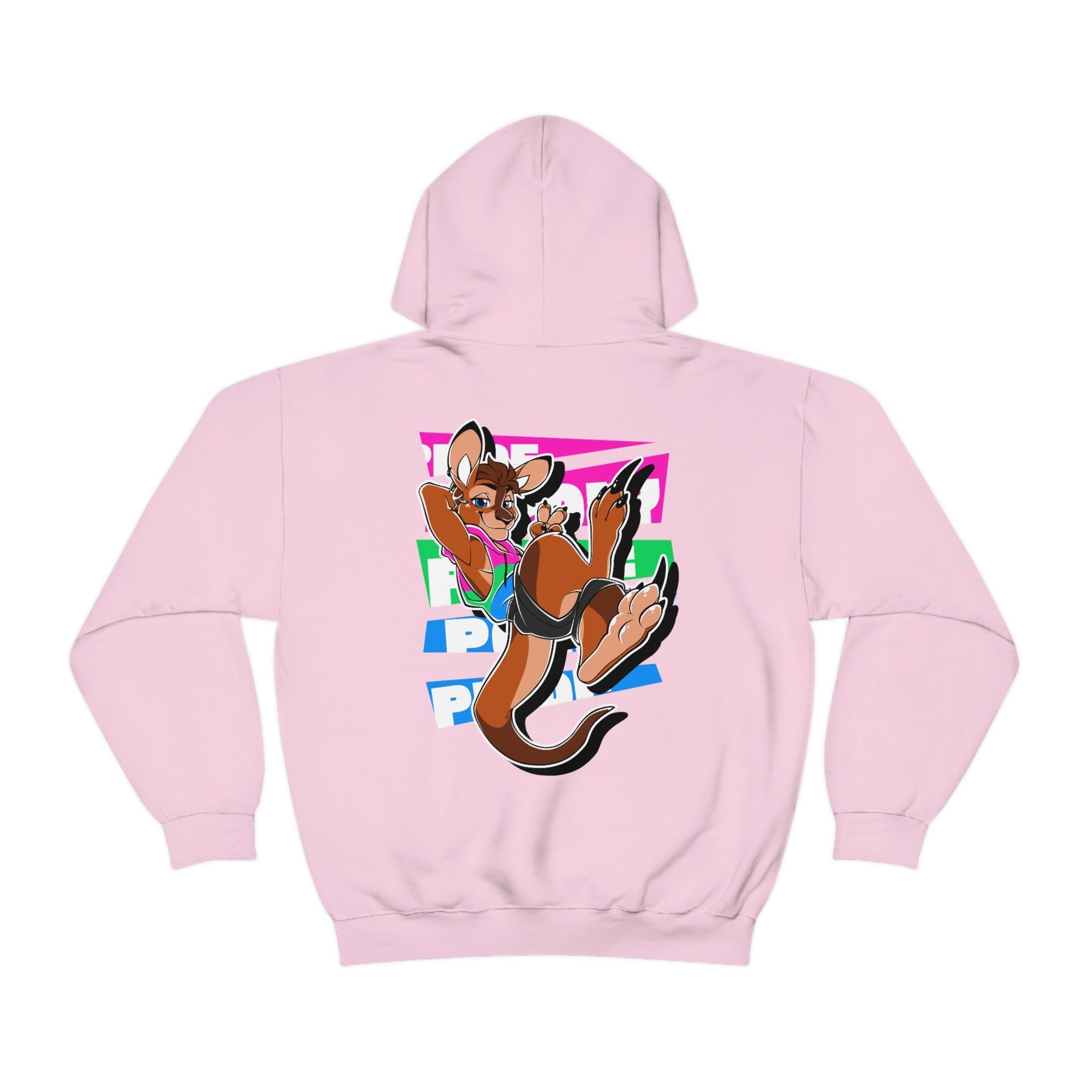 Polysexual Pride Tau Kangaroo - Hoodie Hoodie Artworktee Light Pink S 