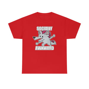 Socially Awkward Shreddyfox - T-Shirt T-Shirt Shreddyfox Red S 