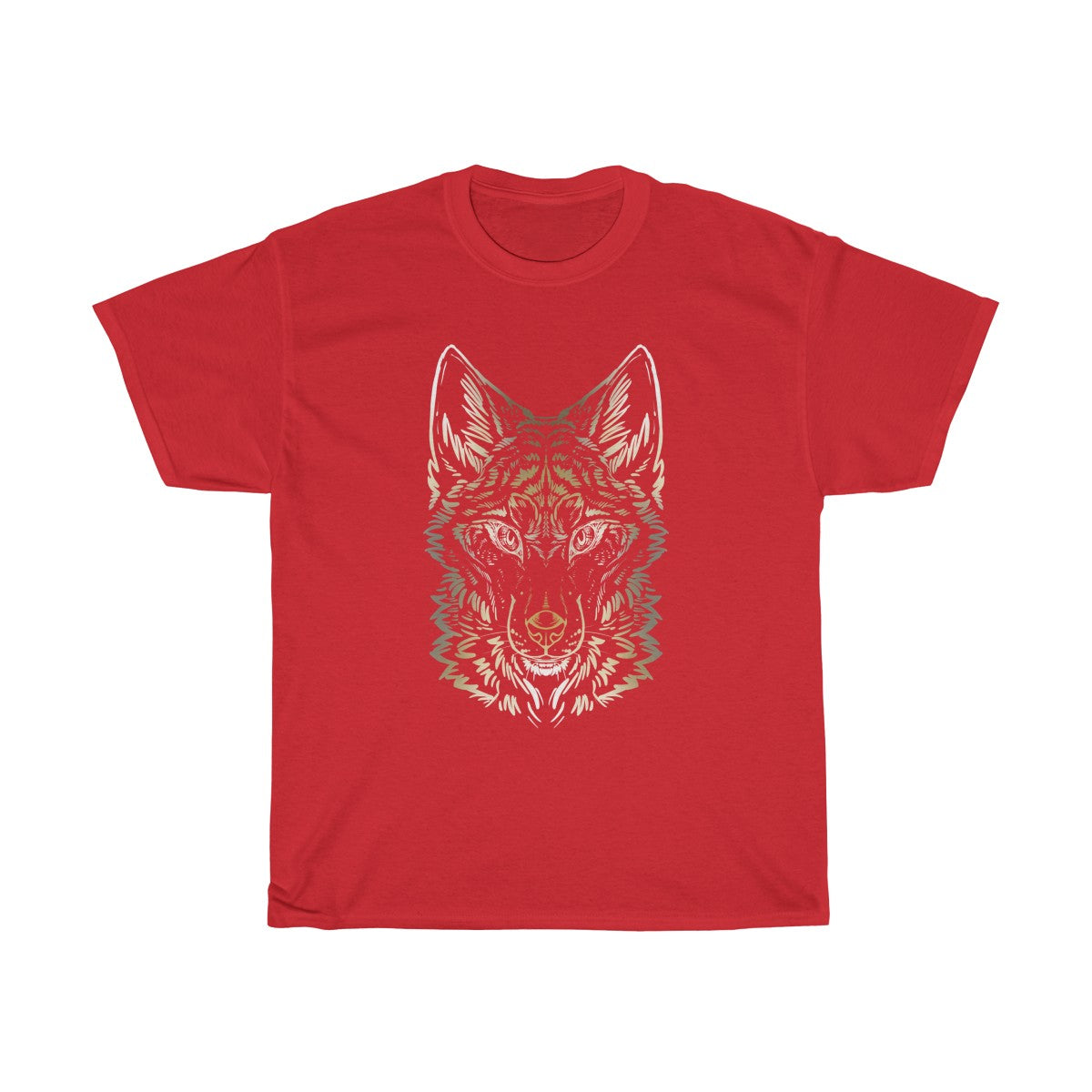 Wolf Colored - T-Shirt T-Shirt Dire Creatures Red S 