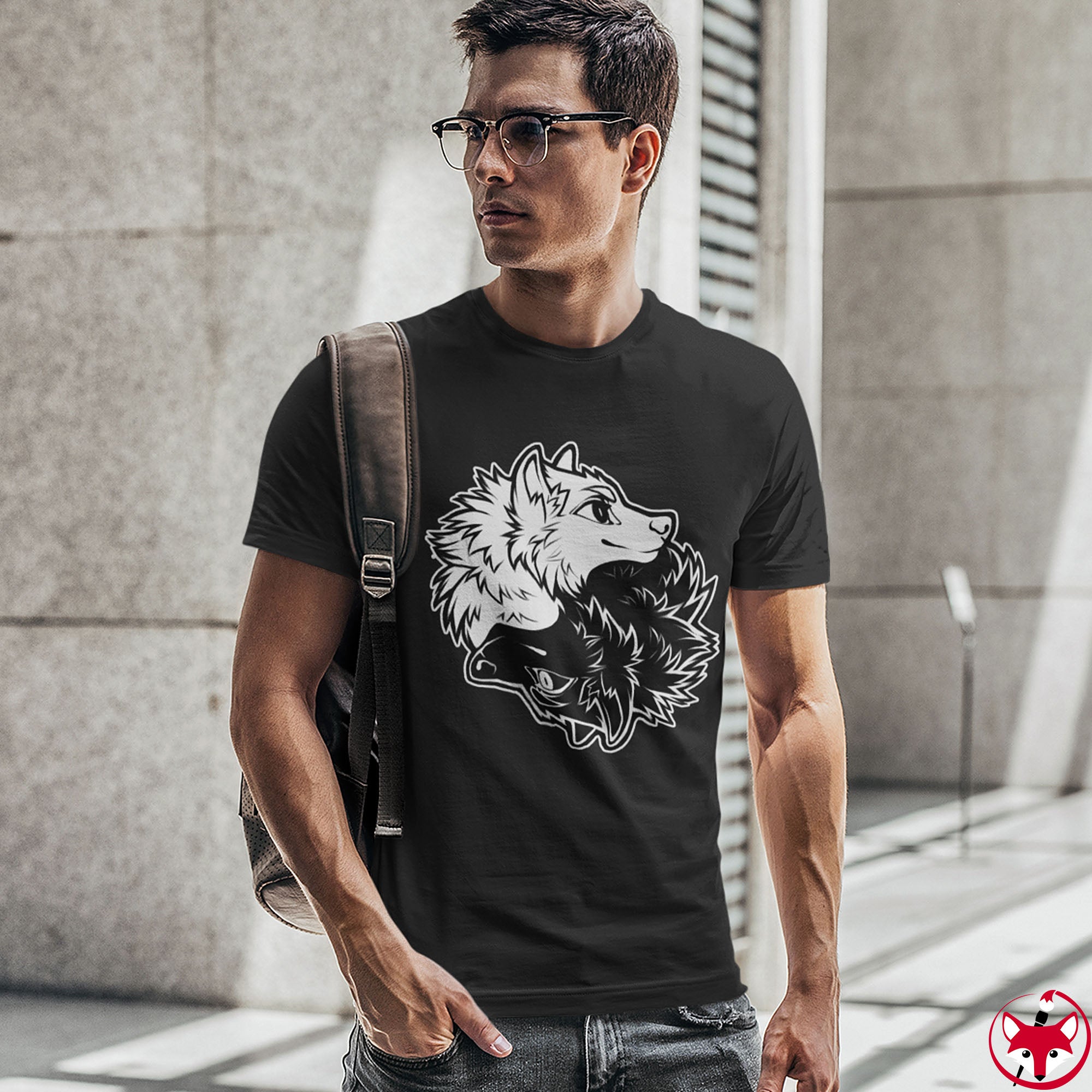 Ying Yang Wolves - T-Shirt T-Shirt Artworktee 