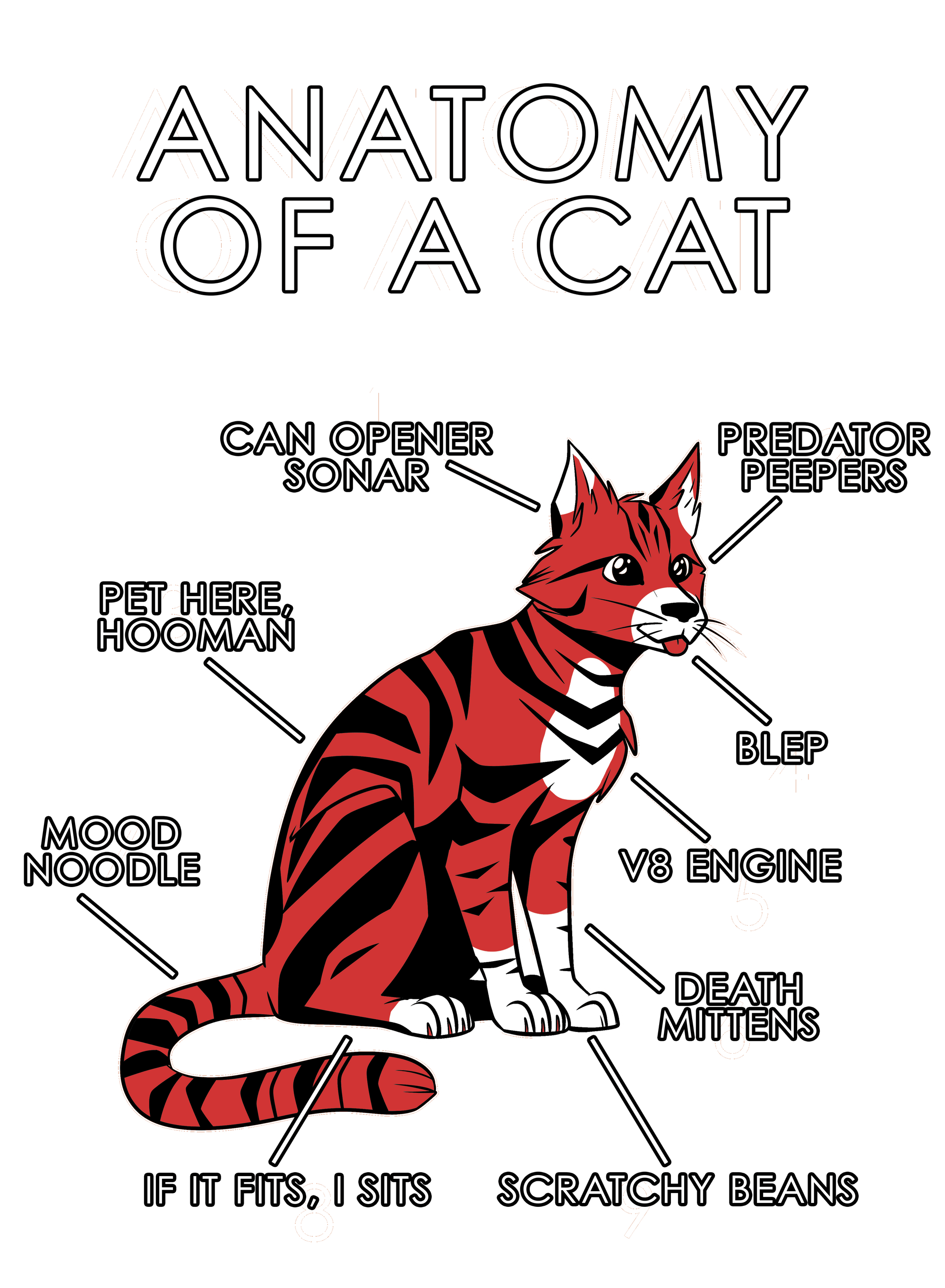 Anatomy Series - Gen 1 - Anatomy of a Cat - Red