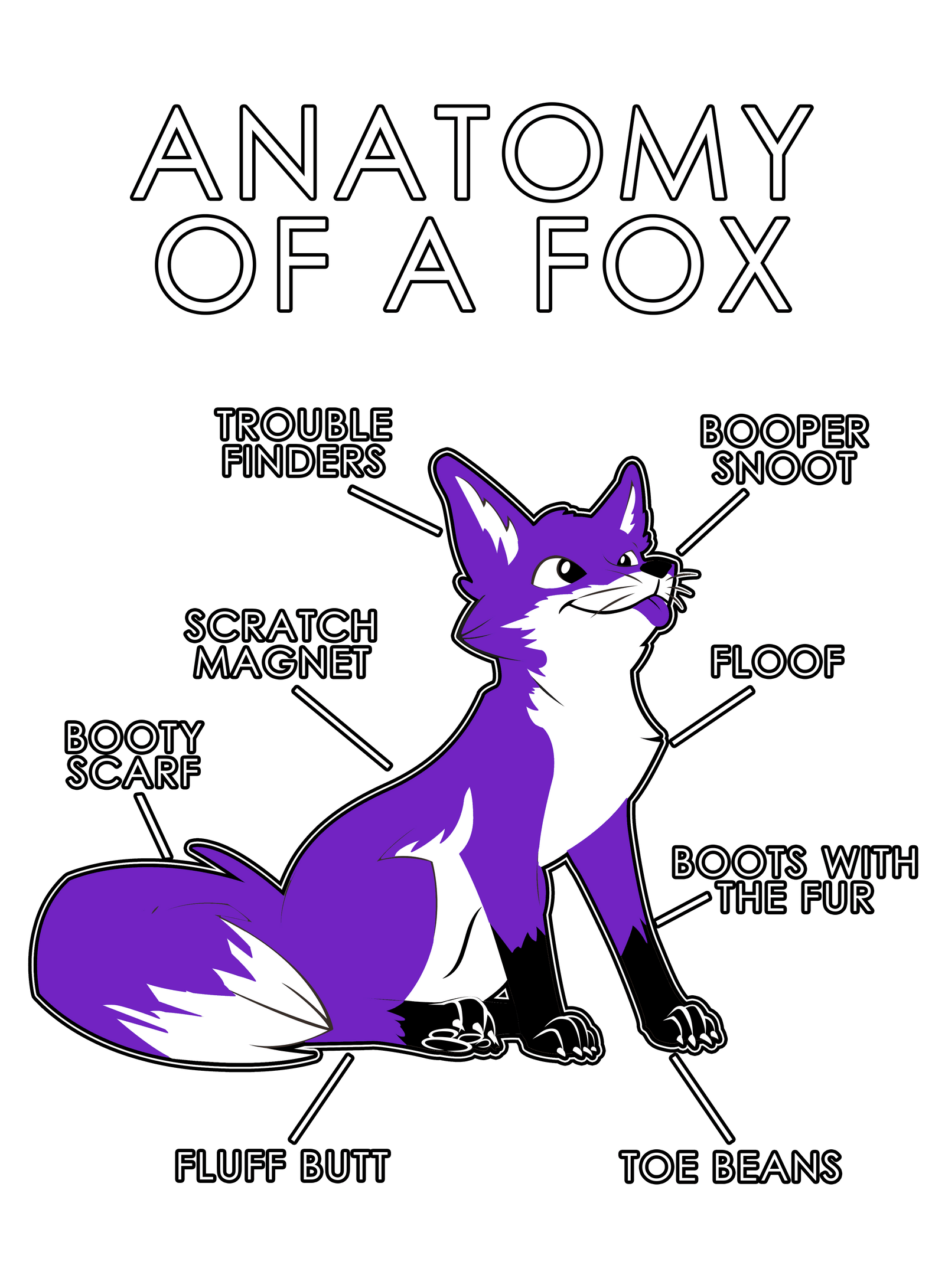 Anatomy Series - Gen 1 - Anatomy of a Fox - Purple