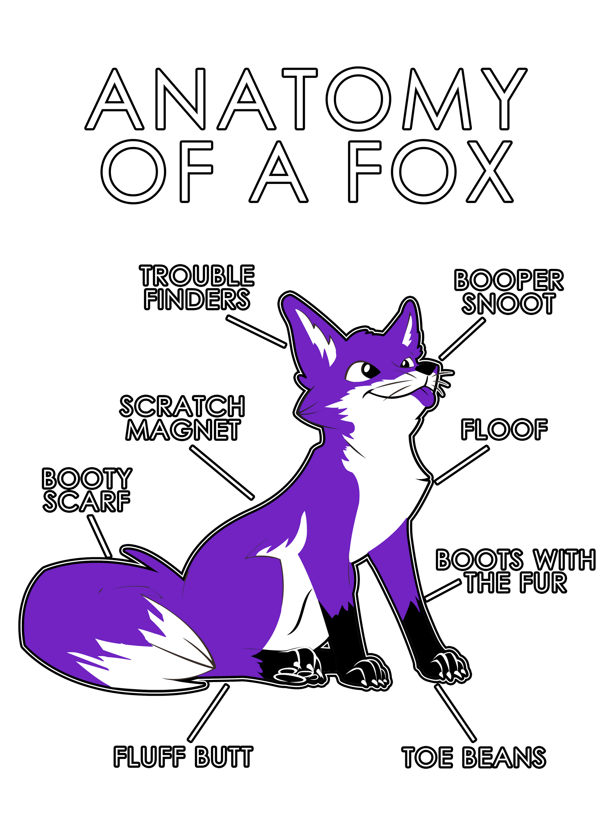 Anatomy Series - Gen 1 - Anatomy of a Fox - Purple