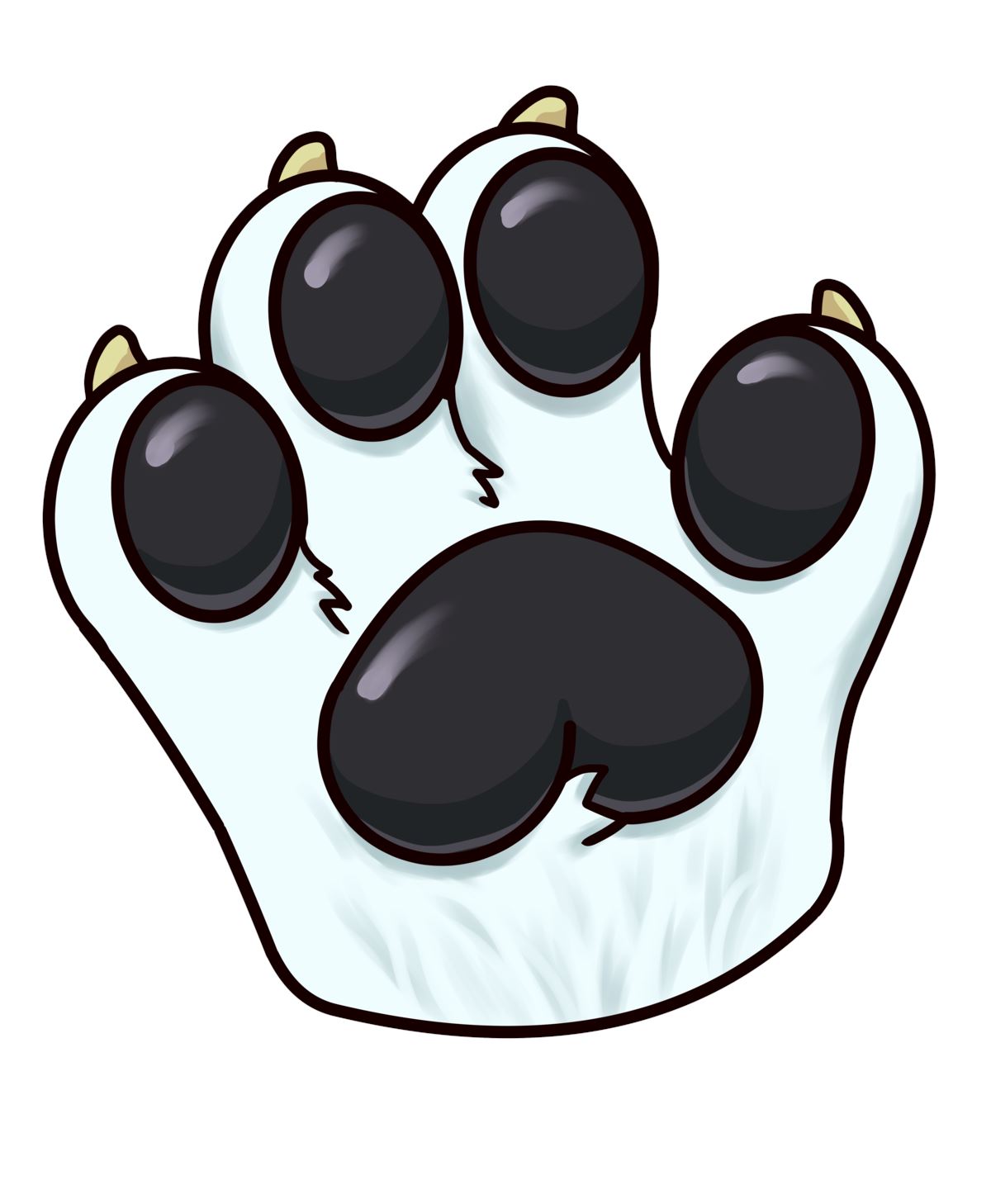 Blue Folf Paw shaped Pillow