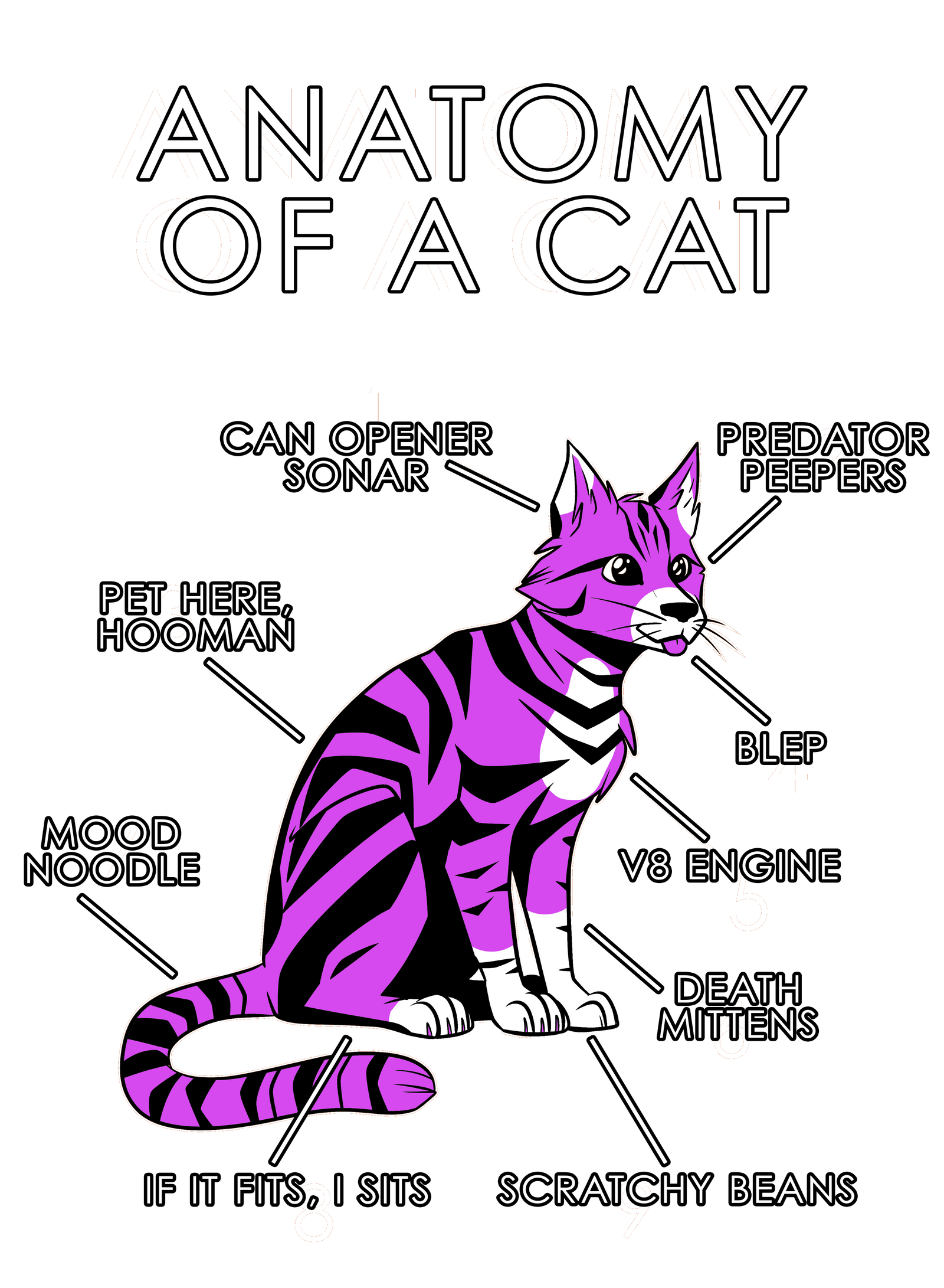 Anatomy Series - Gen 1 - Anatomy of a Cat - Pink