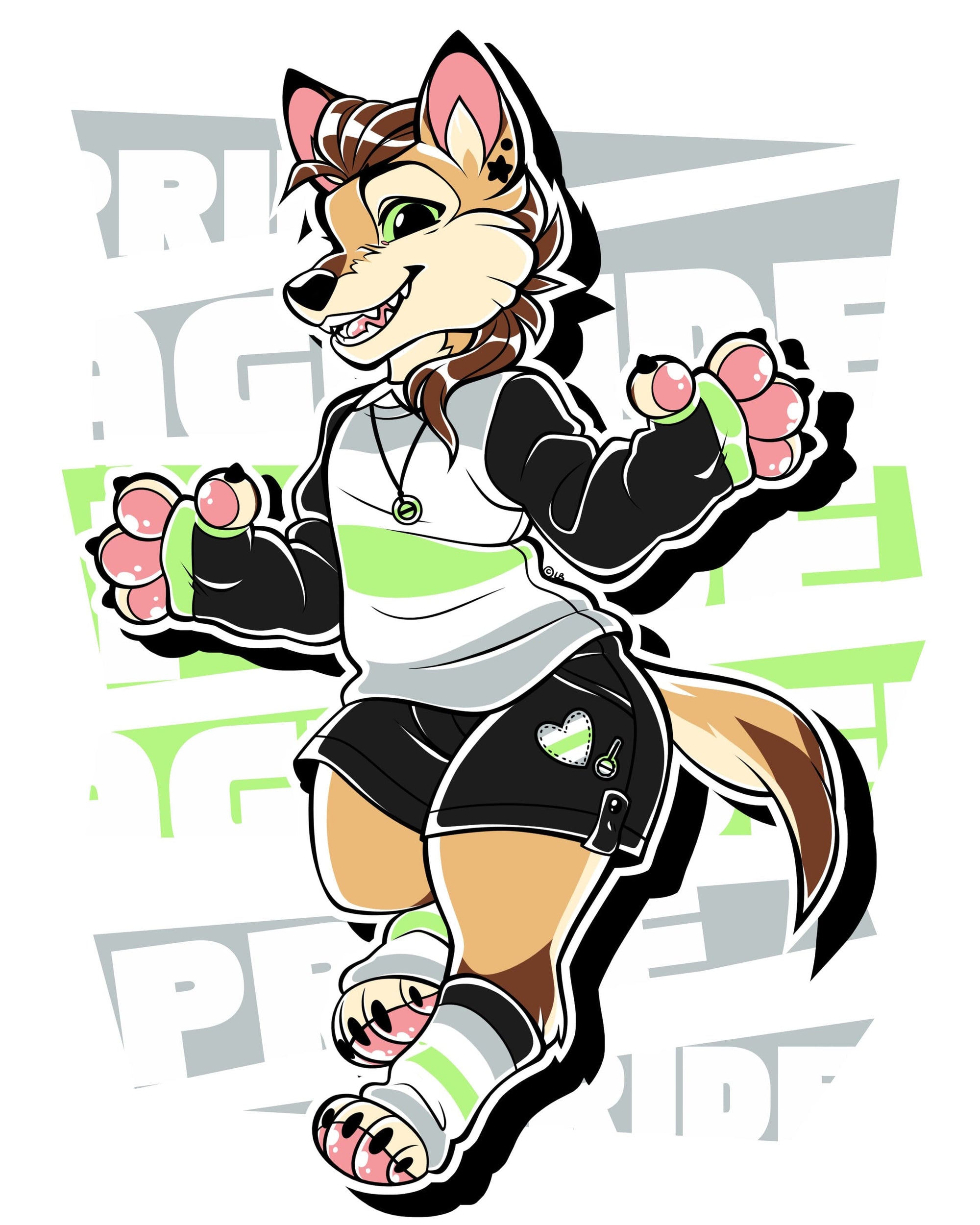 Pride Designs - Agender Pride Luca Coyote