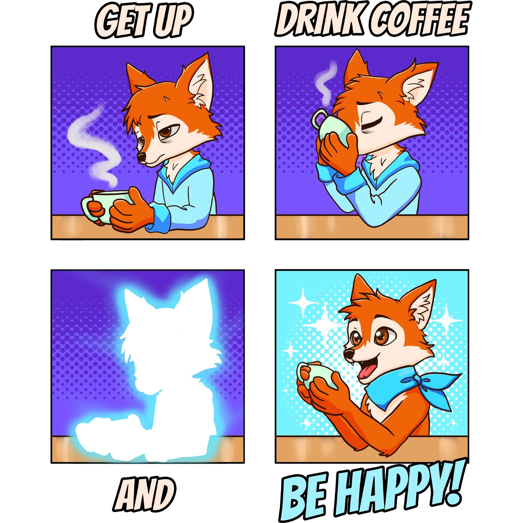 Artworktee Designs - Coffee Comic - Be Happy