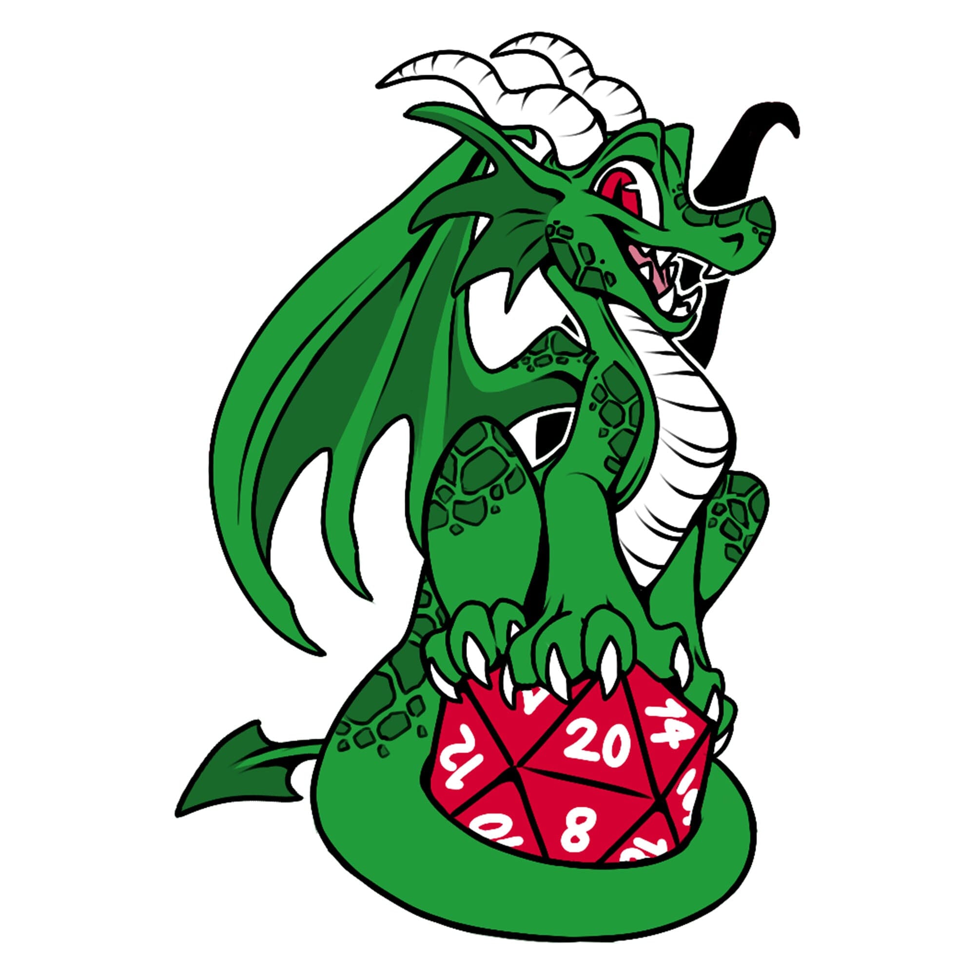 Artworktee Designs - D20 Dragon Green