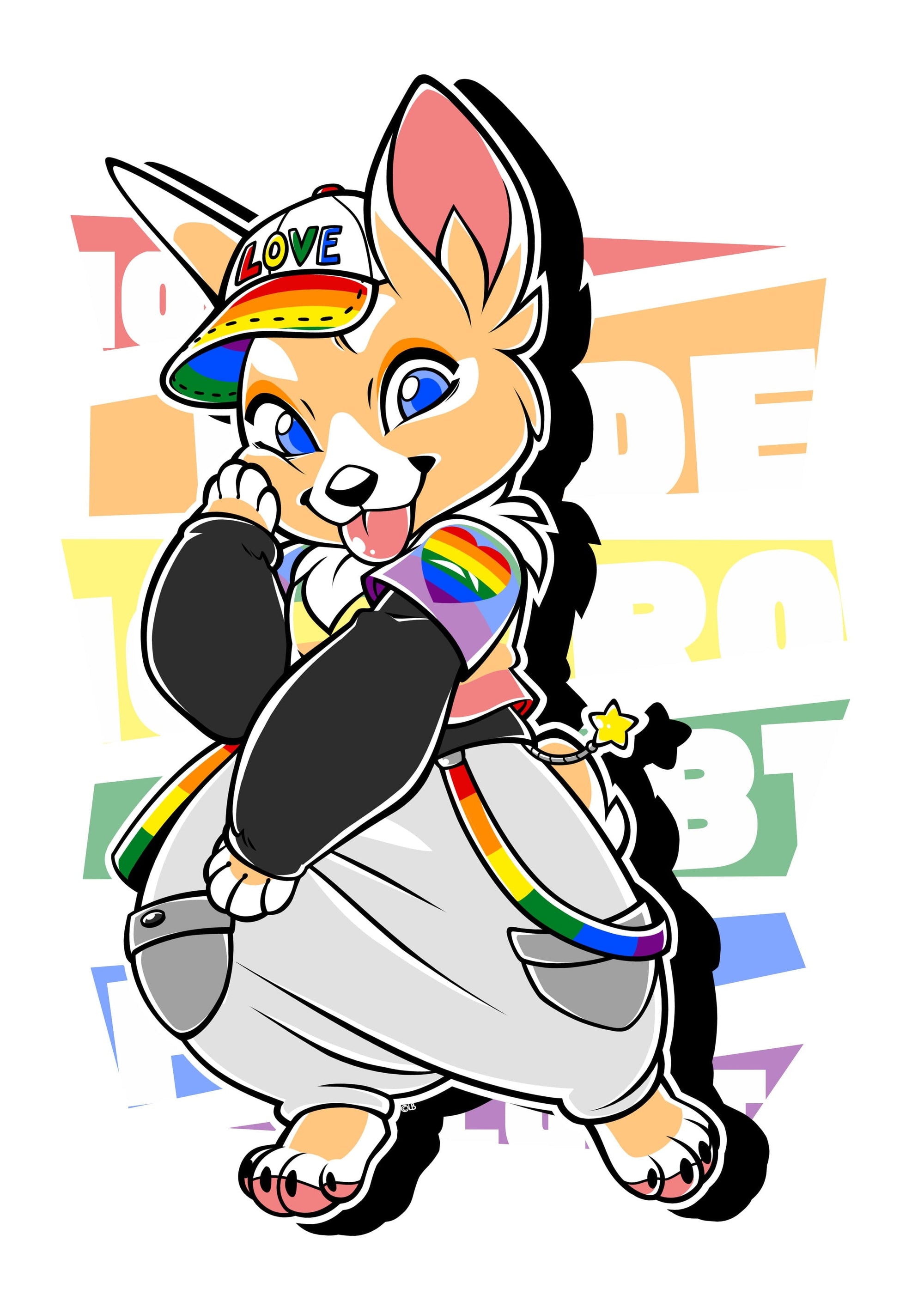 Pride Designs - Homoromantic Pride Riley Corgi