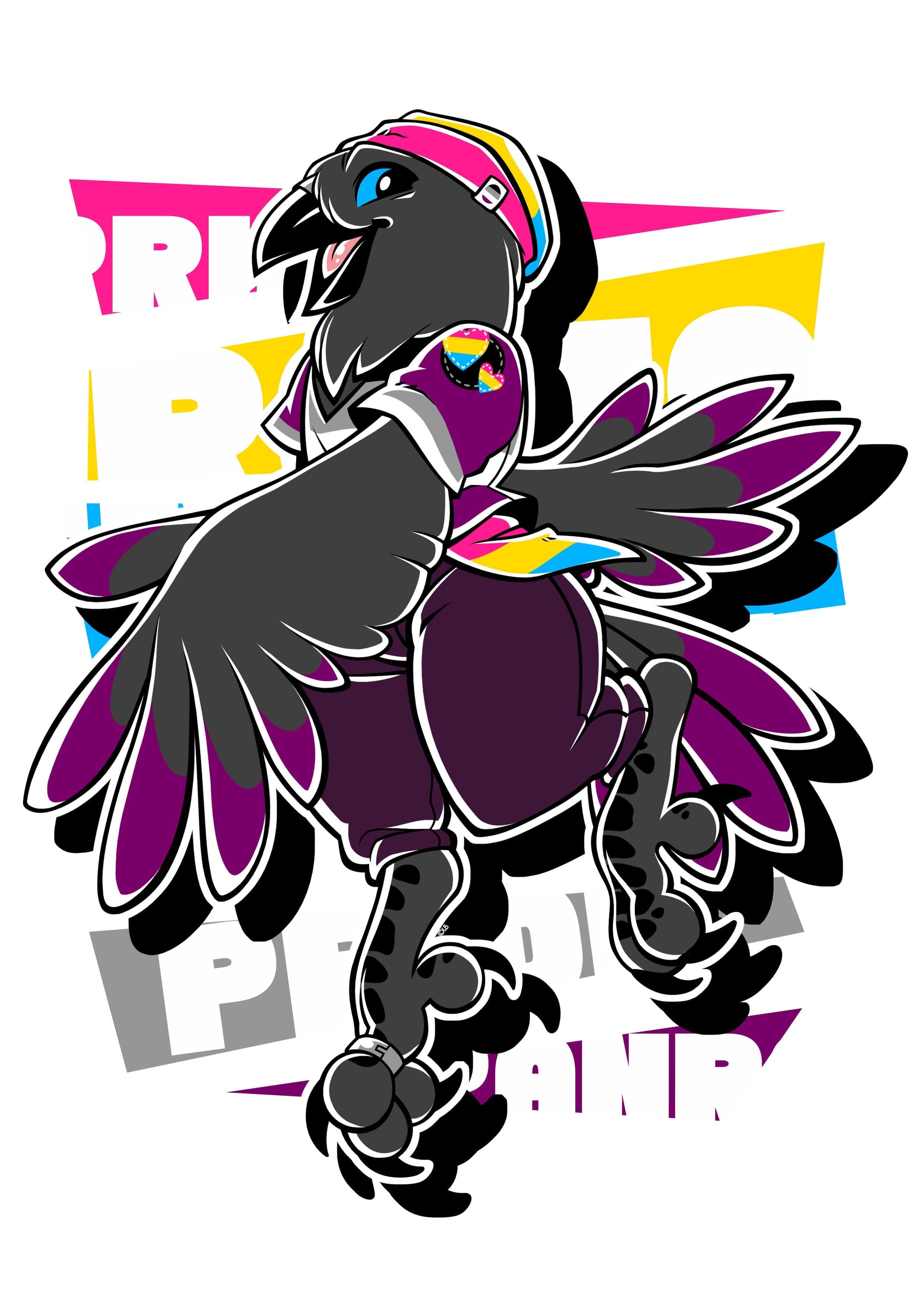 Pride Designs - Panromantic Pride Munin Raven