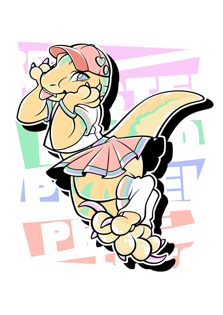Pastel Gay Pride Echo Raptor