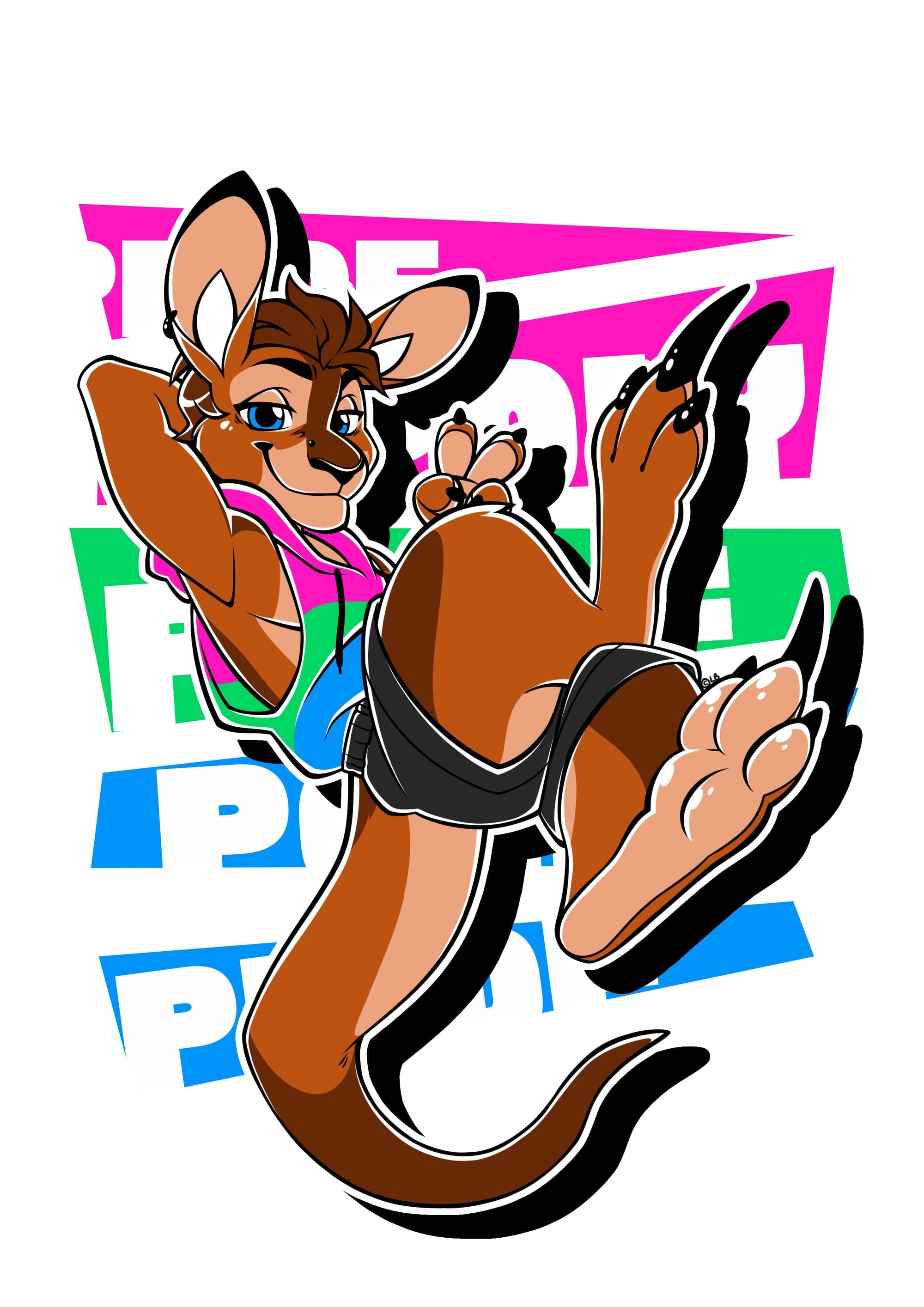 Pride Designs - Polysexual Pride Tau Kangaroo