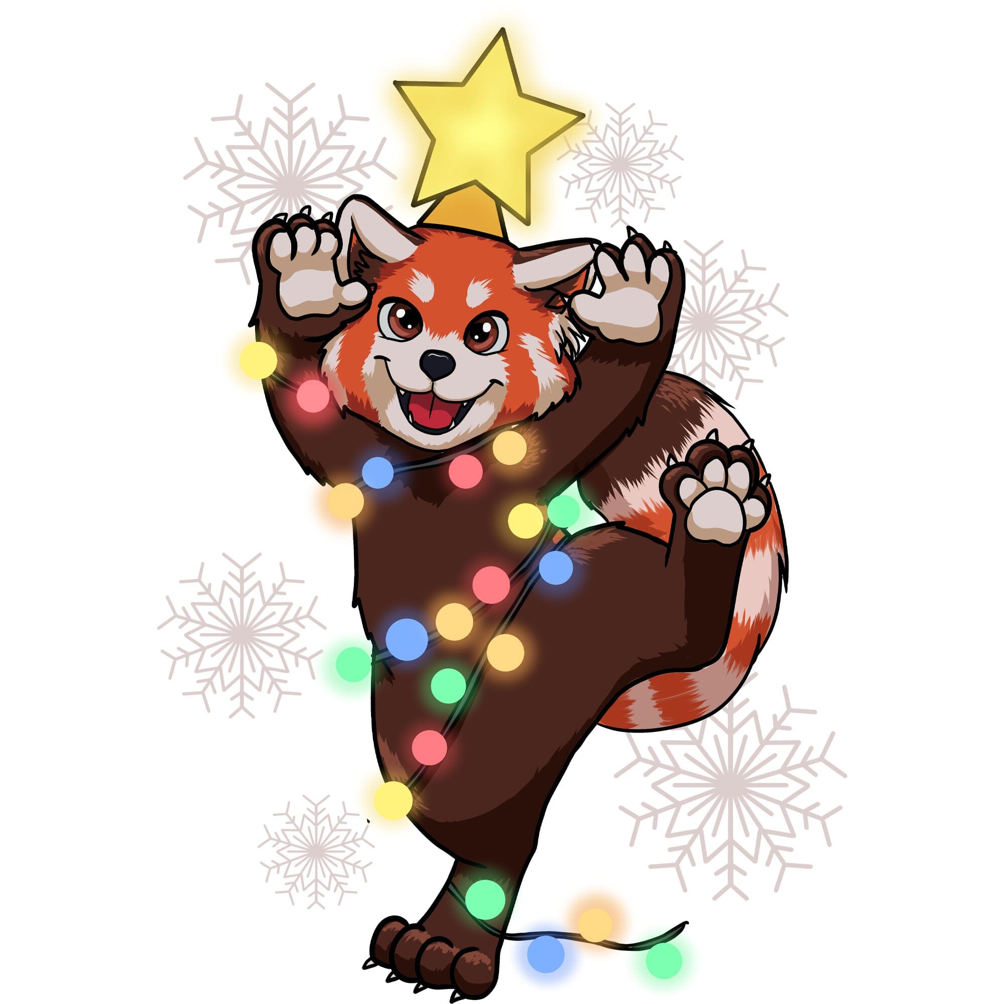 Artworktee Designs - Red Panda Christmas