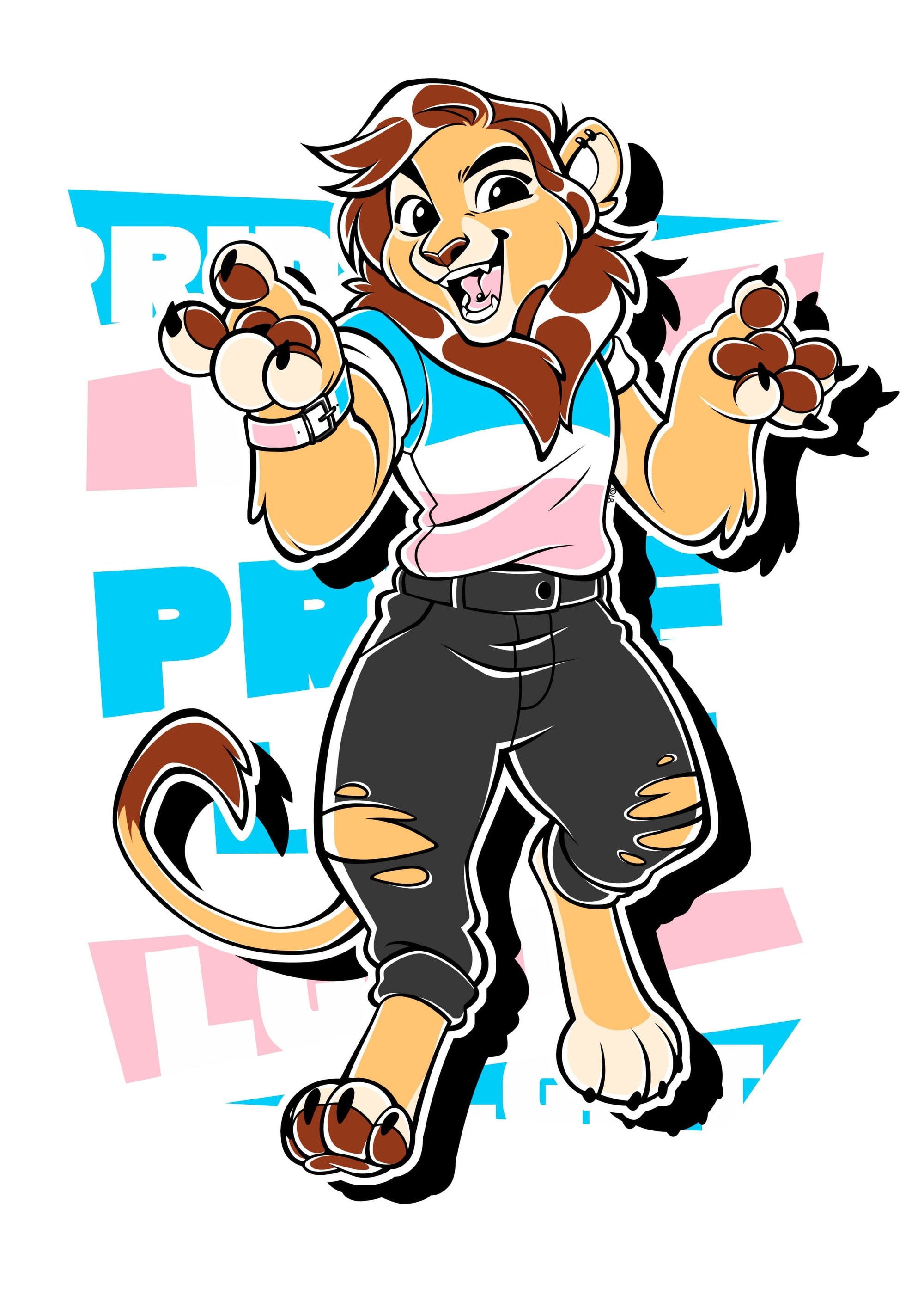 Pride Designs - Trans Pride Charlie Lion