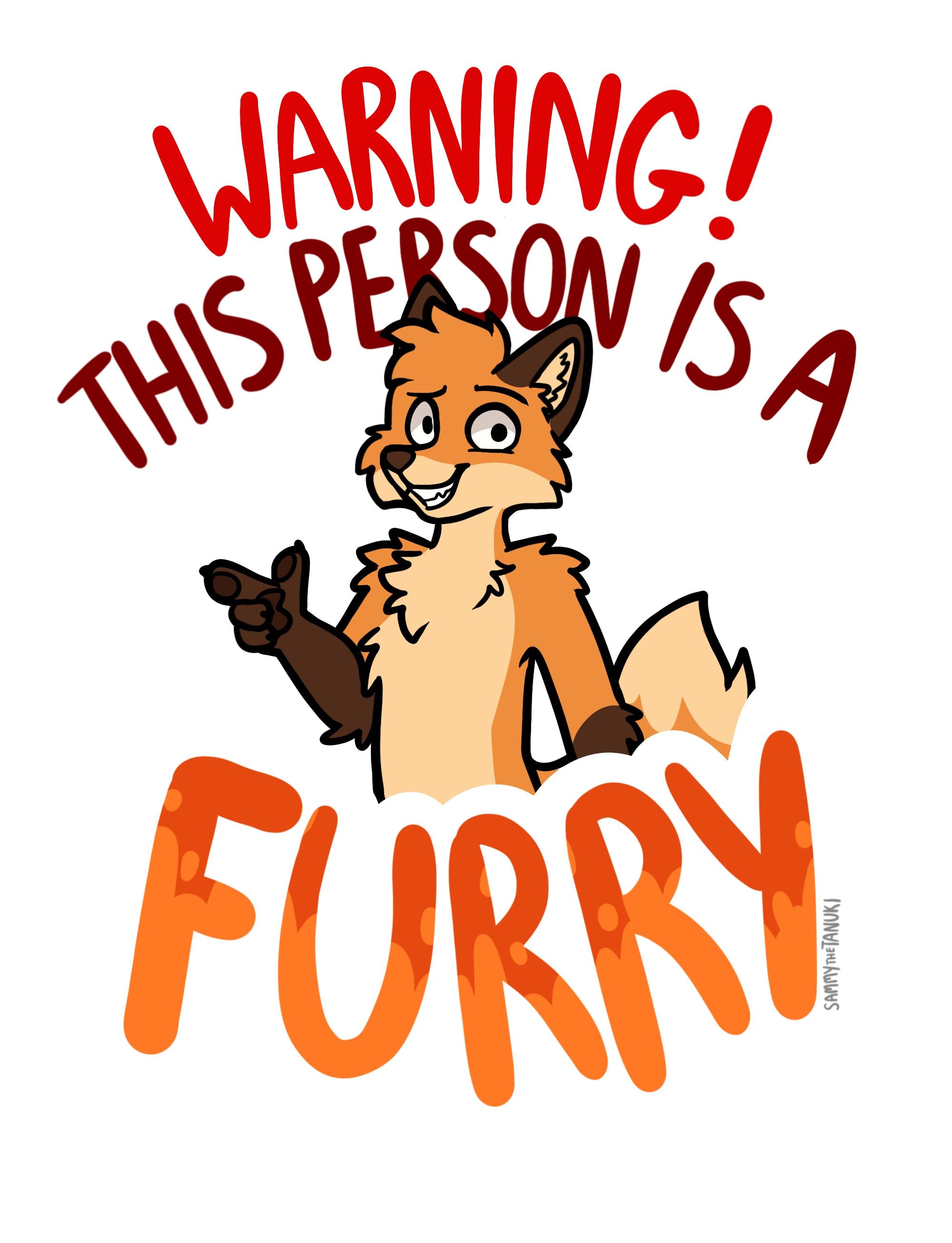 Sammy The Tanuki - Warning Furry Fox - Orange Fox